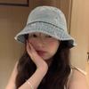 Sunshade Bowknot Cowboy Fisherman Hat Big Brimmed Covering Basin Hat Y2K Denim Bucket Hat  Women