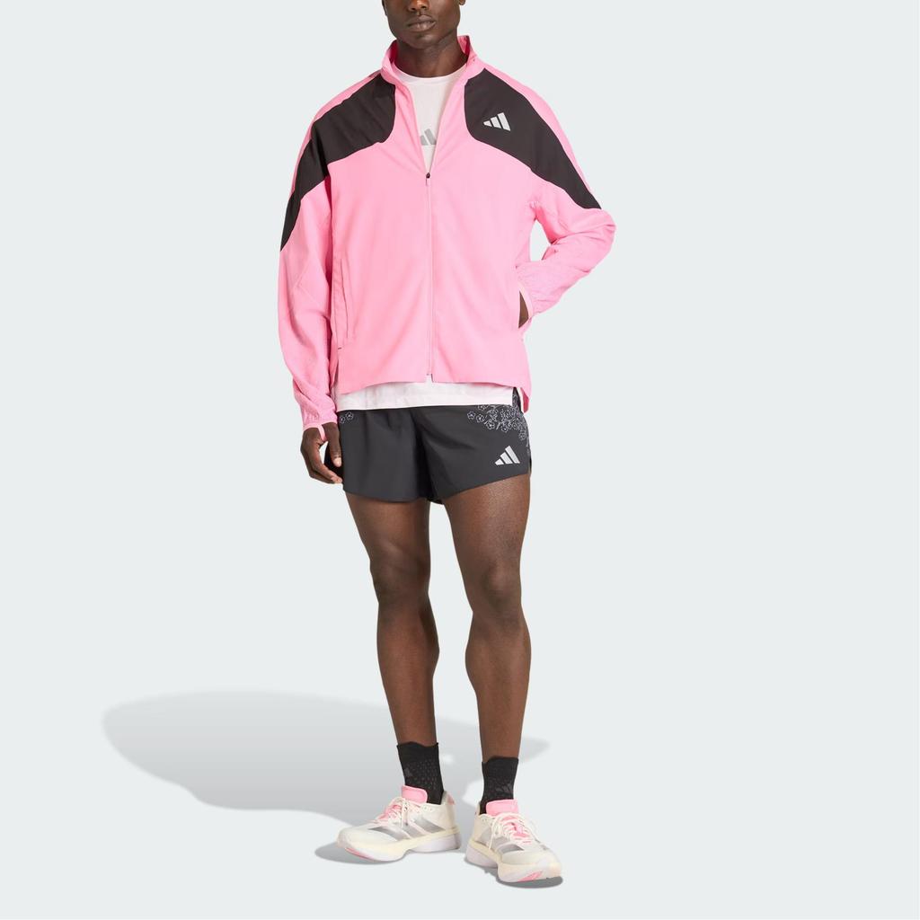 adidas Спортивная куртка Adizero Tokyo с узором «Цветение сакуры», удобная, с длинным рукавом, для бега, мужская куртка KC1237