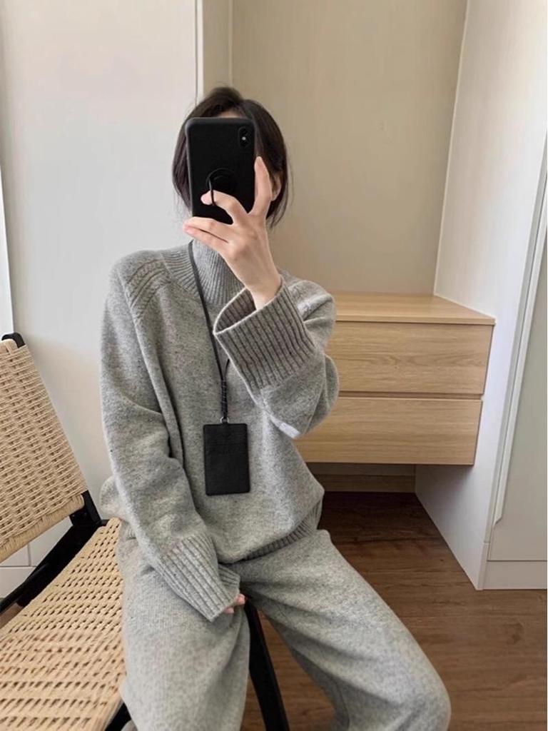 Женский осенне-зимний кардиган из рыхлой вязки шерсти: Универсальный облегающий пуловер