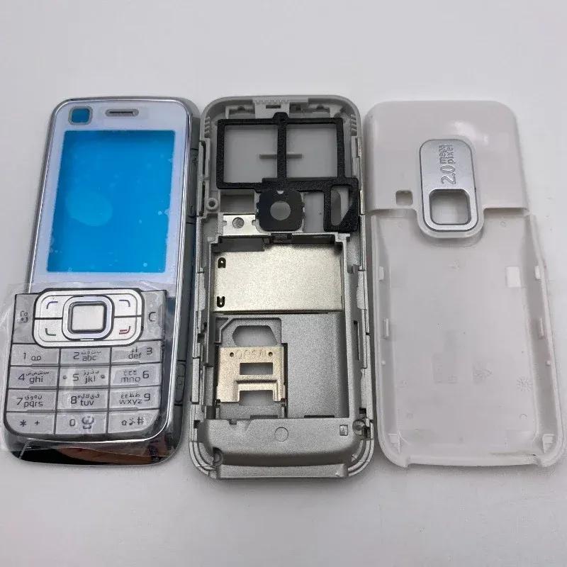 Полный корпус телефона для Nokia 6120 6120C Чехол Клавиатура Задняя крышка аккумулятора