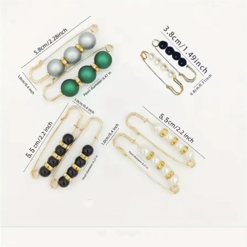 Ainameisi - Женская металлическая герметичная брошь Корейская мода Набор из 8 штук Переворачивающаяся одежда Брошь-корсет DIY аксессуары