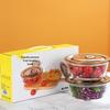 Набор из 2 мисок для хранения продуктов из высокоборосиликатного стекла ZIPOYA