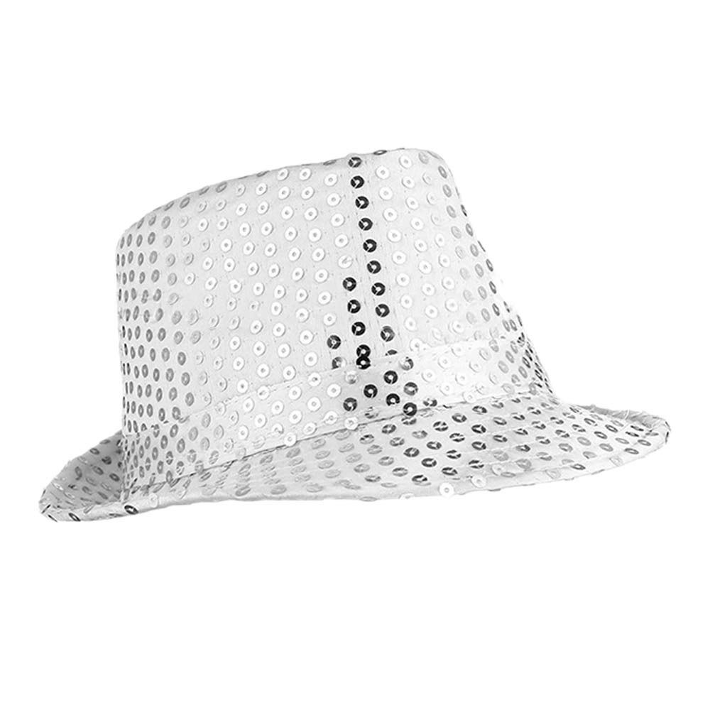 Блестящий набор с пайетками: шляпа, галстук, перчатки. Маскарадный костюм для диско, сцены, для мужчин и женщин.