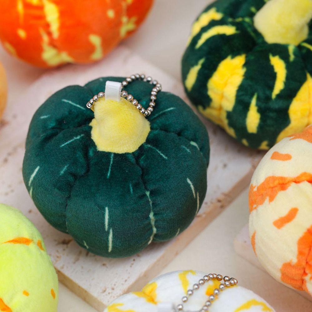 Soft Plush Doll Keyring Mini Bag Pendant Portable Pumpkin Stuffed Toy Keychain Children