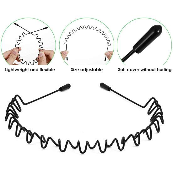 6 шт., мужская повязка на голову, высокая эластичность, противодеформирующийся обруч для мытья, небьющаяся волна, не падающая противоскользящая повязка для волос в форме лица, домашняя