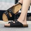 Buckle Casual Cork Slippers Fashion Soft Comfortable Breathable Slippers Simple All-match Outdoor Wear-resistant Men's Shoes
