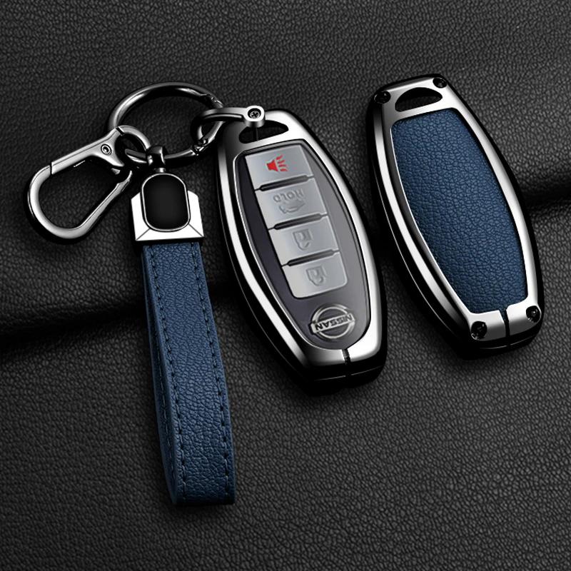 Interior Mouldings Zinc Alloy Folding Car Key Shell Case Fob Cover For NISSAN Maxima Altima Versa Sentra Sunny Sylphy Teana Qash