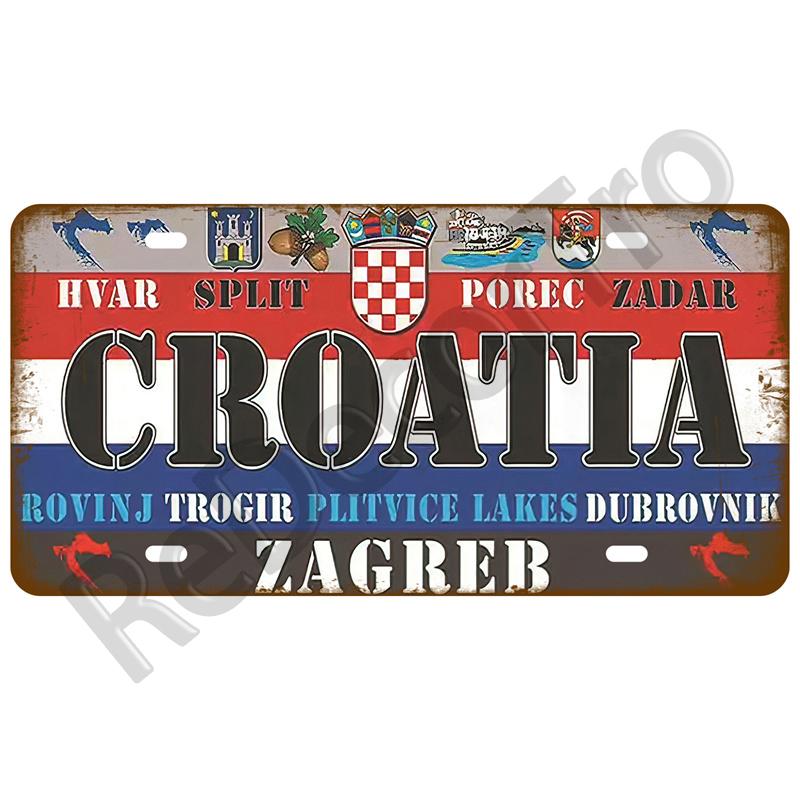 Retro Landmark Country Metal Sign Tinplates Plate Plaque Metal Vintage Tin Sign Home Decor For Man Cave Bar Pub Club Decoration