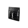 Saint Laurent Ysl Cassandre Серебряный Логотип Узор под Крокодила Глянцевая Телячья Кожа Держатель для Карт Женские Аксессуары Черный 423303-DND0N-1000