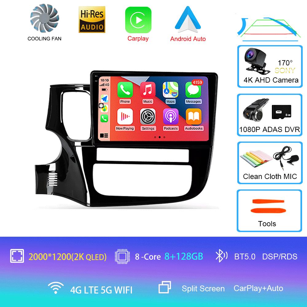 Автомобильное радио Android 14 Carplay для Mitsubishi Outlander 3 GF0W GG0W 2012-2018 Мультимедиа Видео Плеер Навигация Стерео GPS 2din