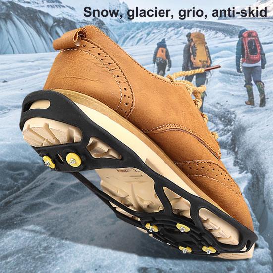 Шипы для ледовой езды Противоскользящие башмаки Шипы для захвата 6 стальных шипов Кошки для ходьбы на открытом воздухе