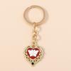 Retro Metal Gothic Love Heart Keychain Charms Steampunk Key Rings Pendant for Women Men Bag Decor  DIY Jewelry Gift