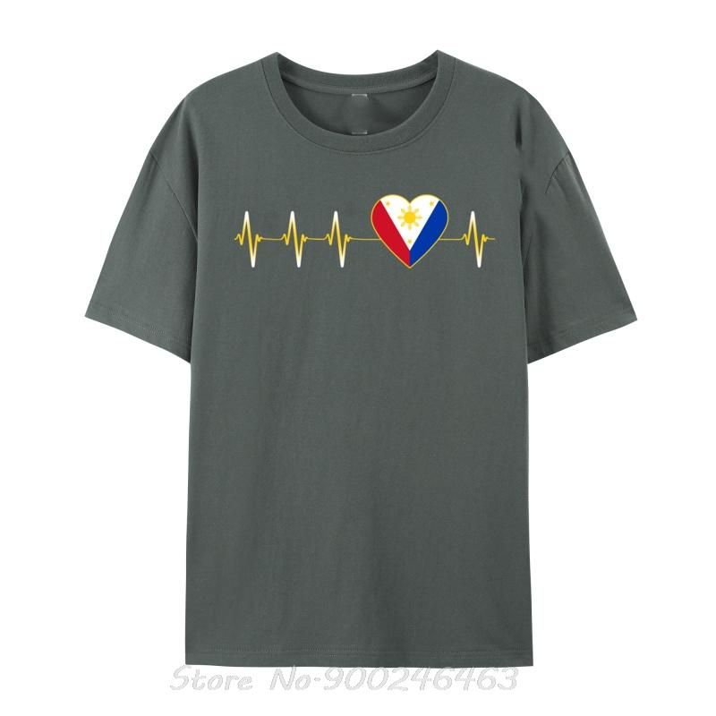 Filipino Heartbeat I Love Philippines Flag Heart Tees Prevalent Print Youth Top TShirts Oversized Unisex T shirt Unisex Clothing