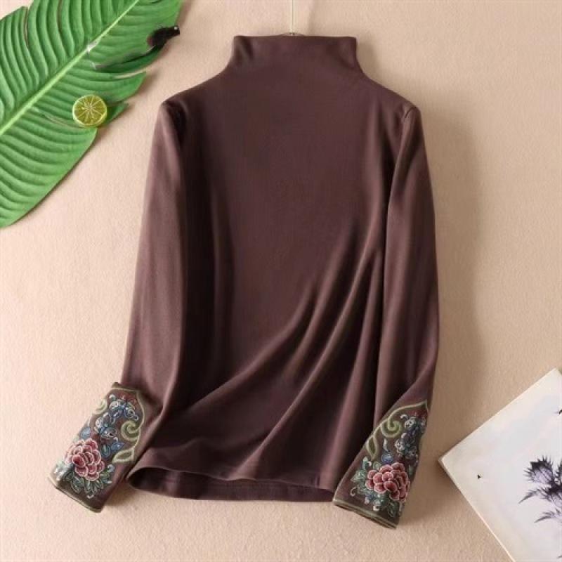 Женский осенне-зимний теплый длинный рукав пуловер большого размера удобный винтажный пуловер повседневный внутренний длинный рукав