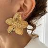 Golden Petal Earrings: Elegant, High-End Flower Design for Women’s Unique Style.
