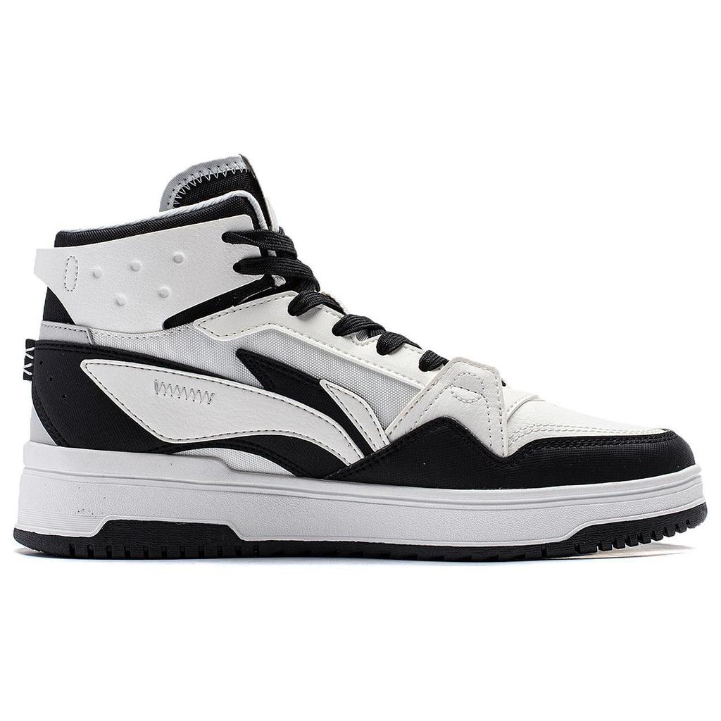 Li Ning Mountain Origin 2.0 Нескользящие Износостойкие Высокие Кеды для Скейтборда Женские Черно-белые AGCT346-1