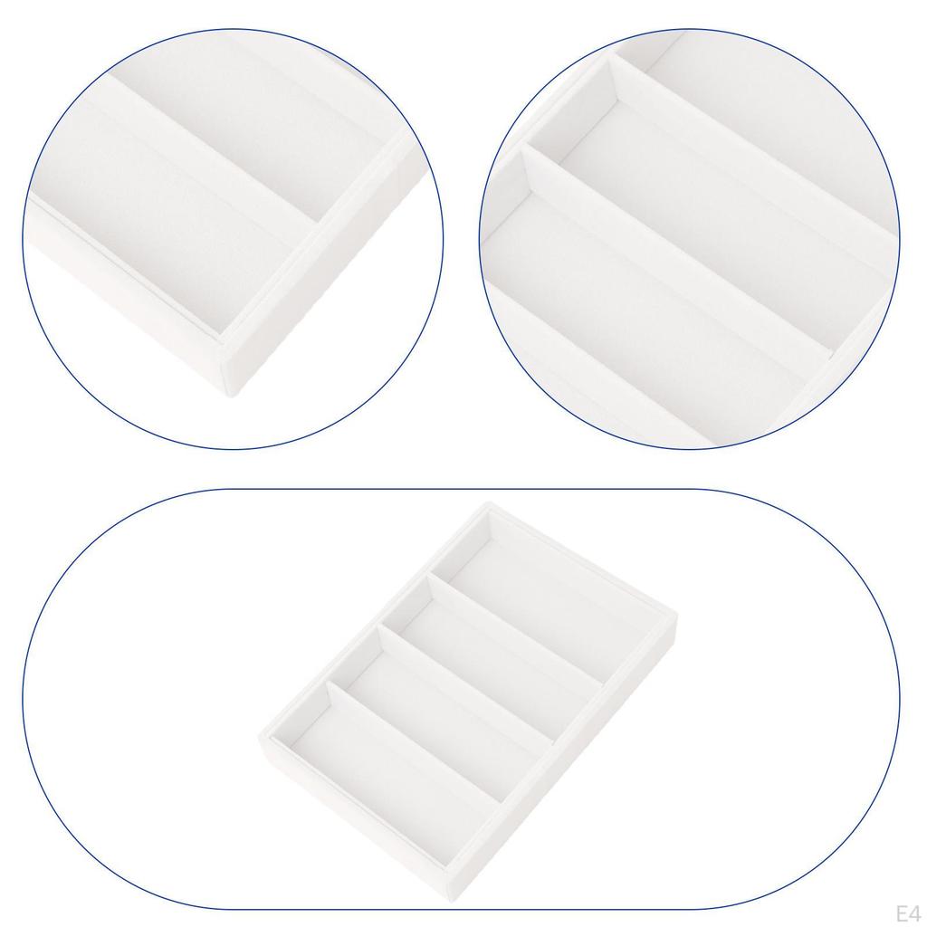 Sunglasses Organizer Tray 4 Grids Eyeglasses Storage Box for Men Women Space Saving Trendy Glasses