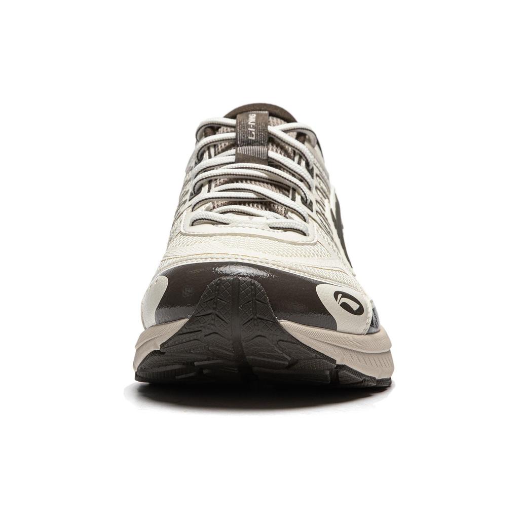 Li Ning Fuyao 1.0 V3 Амортизирующие Низкие Спринтерские Беговые Кроссовки Мужские Белый Коричневый ARXU003-2