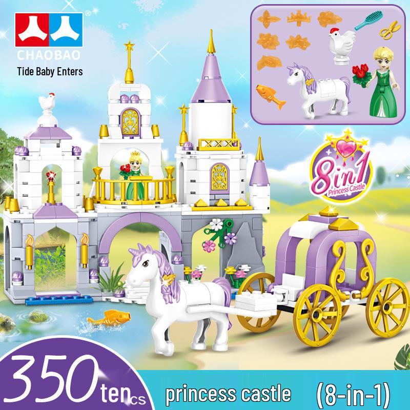 Girls' Princess Castle Building Blocks - Compatible with Lego, Assembled Puzzle Toy