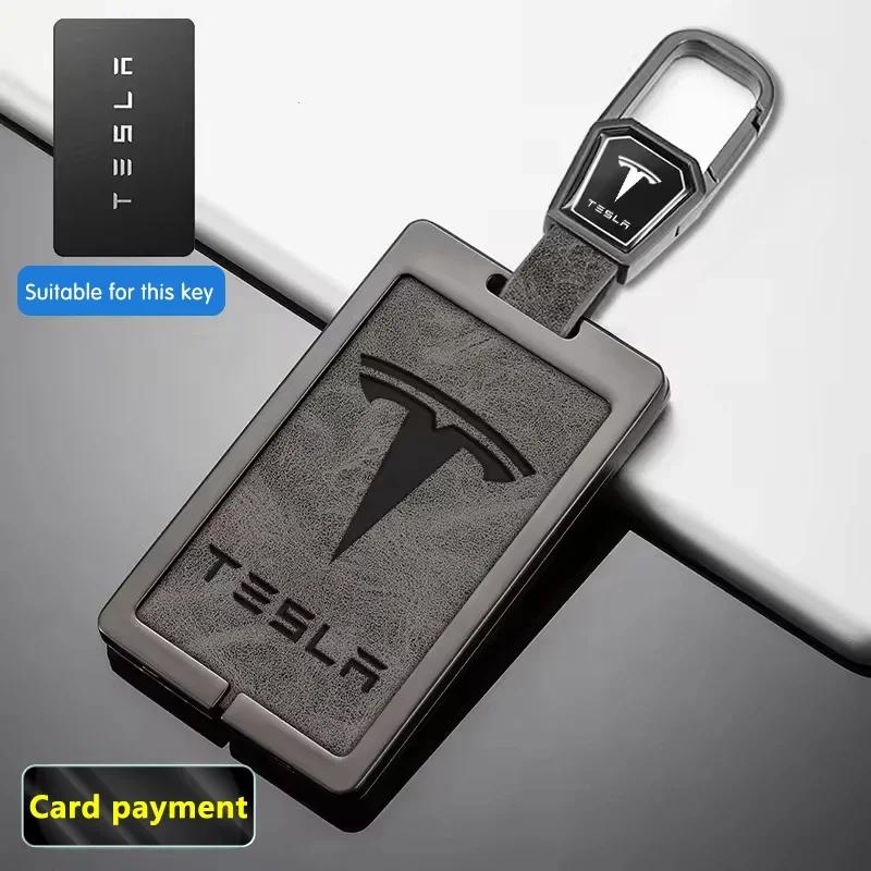 Автомобильная наклейка 2025 Новый Tesla Сплав цинка Чехол-держатель для умной NFC-карты-ключа автомобиля Защитная оболочка Для Tesla Model 3 S X Y Авто Аксессуары
