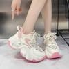 Pink Cute Wind Thick-soled Heightening Dad Shoes Spring and Summer New Comfortable and Breathable Sports Dad Shoes