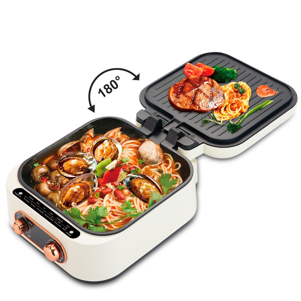 220V Non-stick Household Food Pancake Baking Machine Electric Hot Pot Home 3 In 1 Hot Pot Grill Crepe Maker