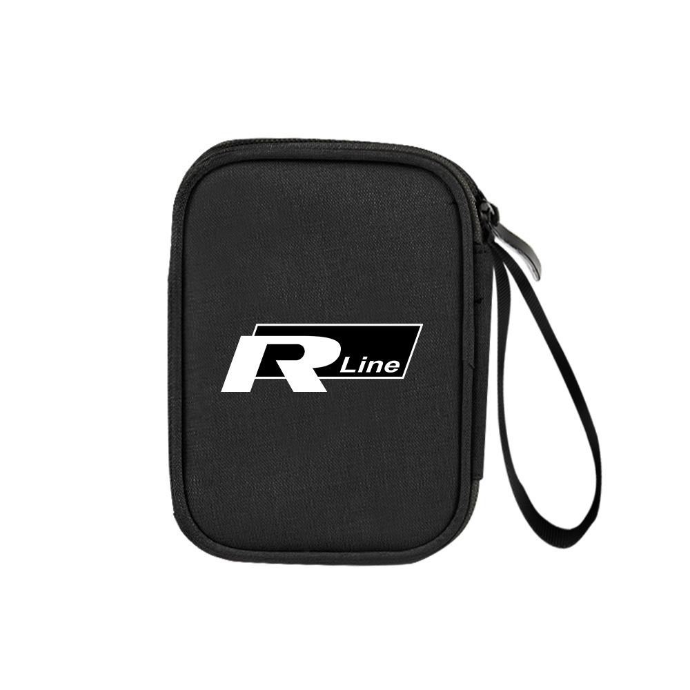 Hub Caps Car Key Pack Auto Driver's License Phone Storage Bag For Volkswagen VW R Polo Passat Rline Golf 4 5 6 Tiguan Jetta GTI