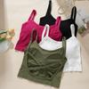 Топ-топ Hot Girl Style с нагрудными вкладышами для летней одежды с перекрестными бретелями на спине и открытой спиной для женщин