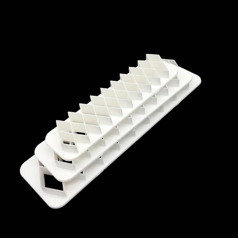 3 шт. Инструменты для выпечки, шестигранная круглая форма для помадки, квадратная треугольная пластиковая форма для украшения торта, геометрическая сетка, форма для печенья