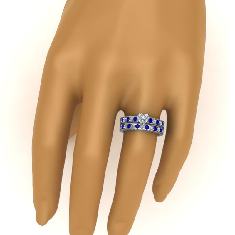 2 шт./компл. изысканный комплект колец в форме сердца, очаровательное белое кольцо с цирконом для женщин, обручальное кольцо, ювелирное изделие, подарок