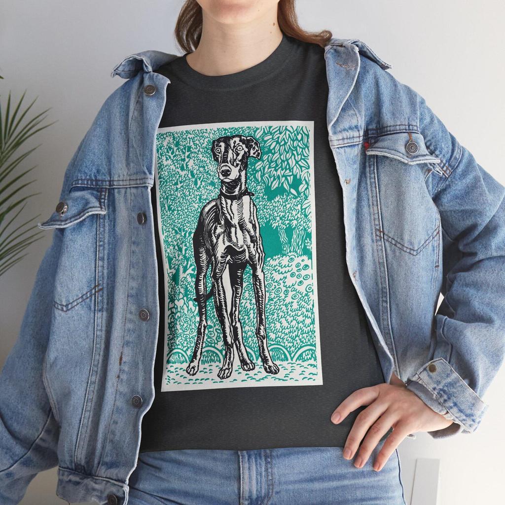 Greyhound Art Print T-Shirt and kids tshirt, Moriz Jung Vintage Design