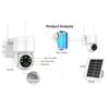 ICSEE WIFI Surveillance Solar PTZ Camera, Colorful Night Vision, Two Way Audio, PIR Detect, Outdoor, IP66 Waterproof, Solar Power Security IP Camera