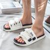 Мужские уличные тапочки на толстой подошве, нескользящие, с мягкой подошвой, сандалии на липучке, удобные летние пляжные шлепанцы для дома и повседневной носки