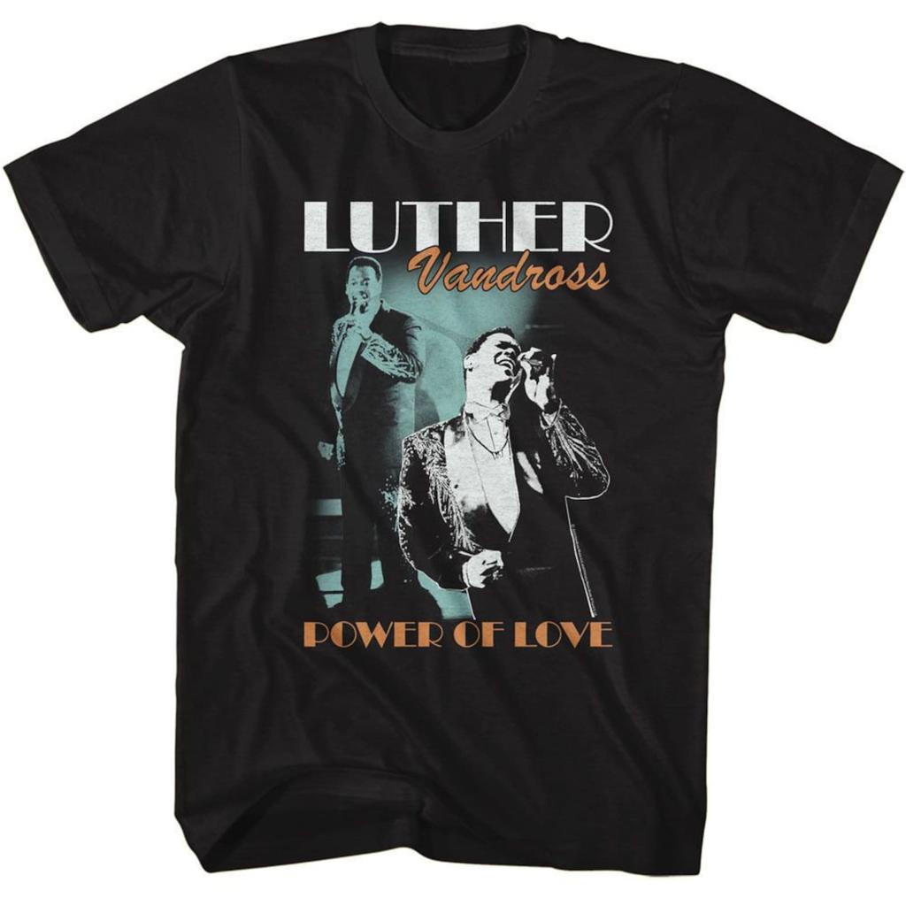 Luther Vandross Singing On Stage Black T-Shirt