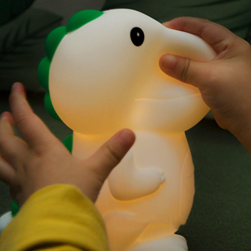 Силиконовый светодиодный светильник в форме динозавра с функцией Pat Control, цветной ночник в форме динозавра, мягкий мультяшный светильник для детей