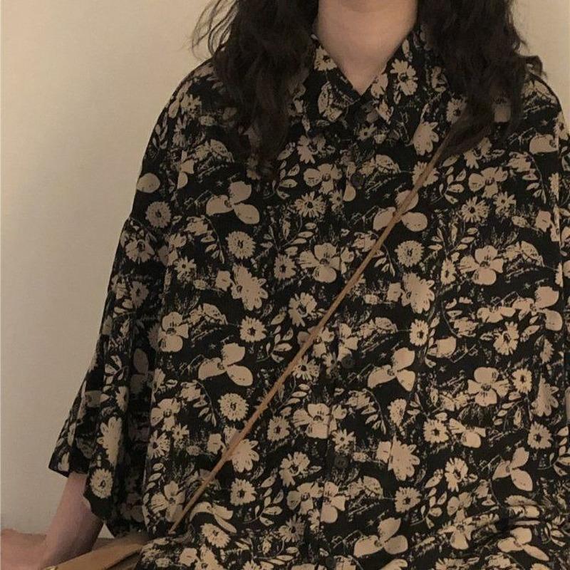 Vintage Harajuku Women Blouses Japanese Style Oversize Aesthetic 90s Shirt Korean Fashion Chic Female Hippie Streetwear