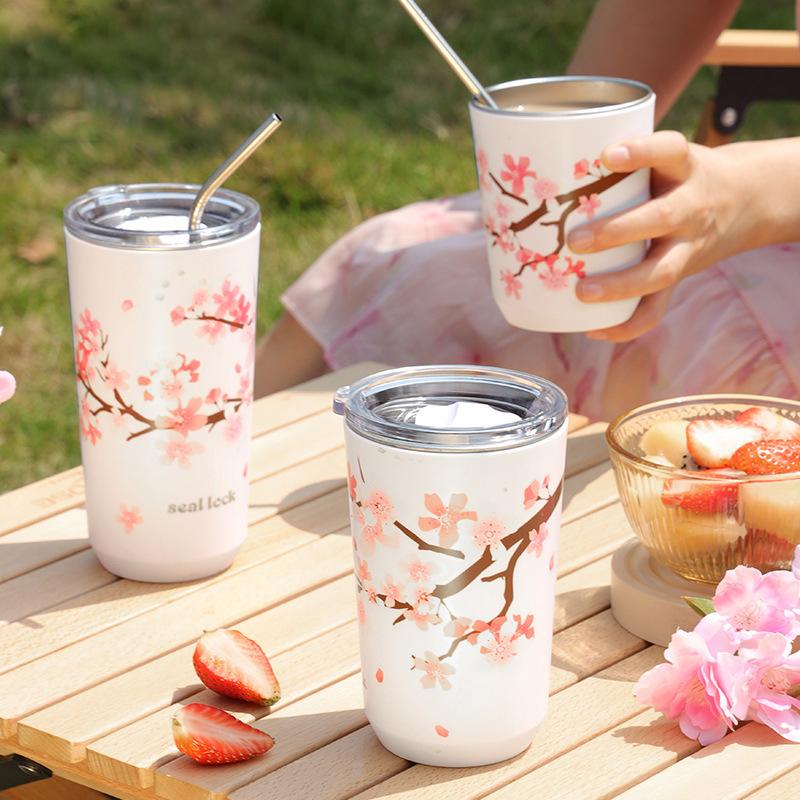 Термокружка из нержавеющей стали, переносная термос Sakura, термос с крышкой, термос для воды, дорожная бутылка со льдом, кухонные принадлежности