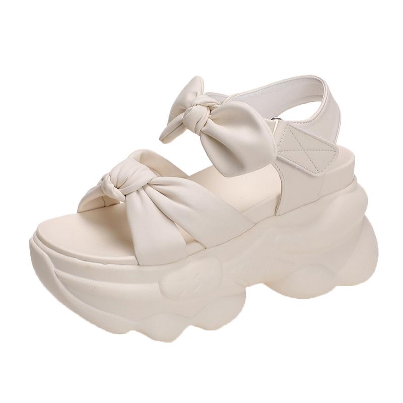 Мода Модные женские босоножки на танкетке Женские туфли на платформе Роскошная женская обувь Новые пляжные босоножки Летние универсальные Zapatos Para Mujeres