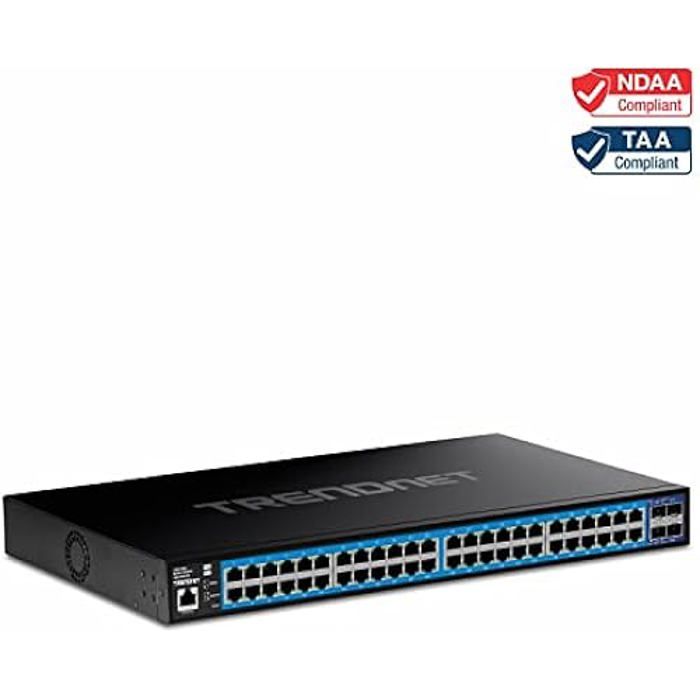 Commutateur Intelligent Web - TRENDNET - TEG-3524S - 48 Ports Gigabit - 4 Ports SFP+ 10G - Gestion IPv6
