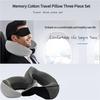 Memory Foam Travel Neck Pillow for Airplane & Car, Ergonomic U-Shape Design with Portable Storage Bag, Support for Office Nap