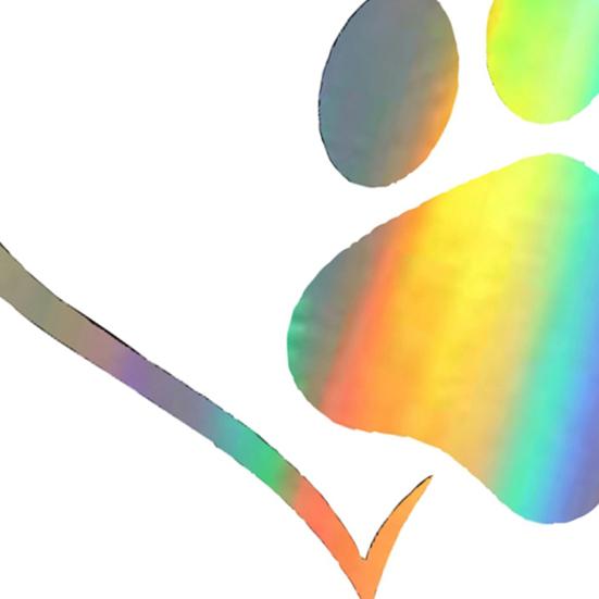Decorative Sticker Colorfast Exquisite Pattern Creative Dog Paw Print Car Decal