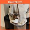 Модная сумка-ведро для женщин 2023 Новая осенне-зимняя высококлассная плетеная сумка через плечо на одном плече
