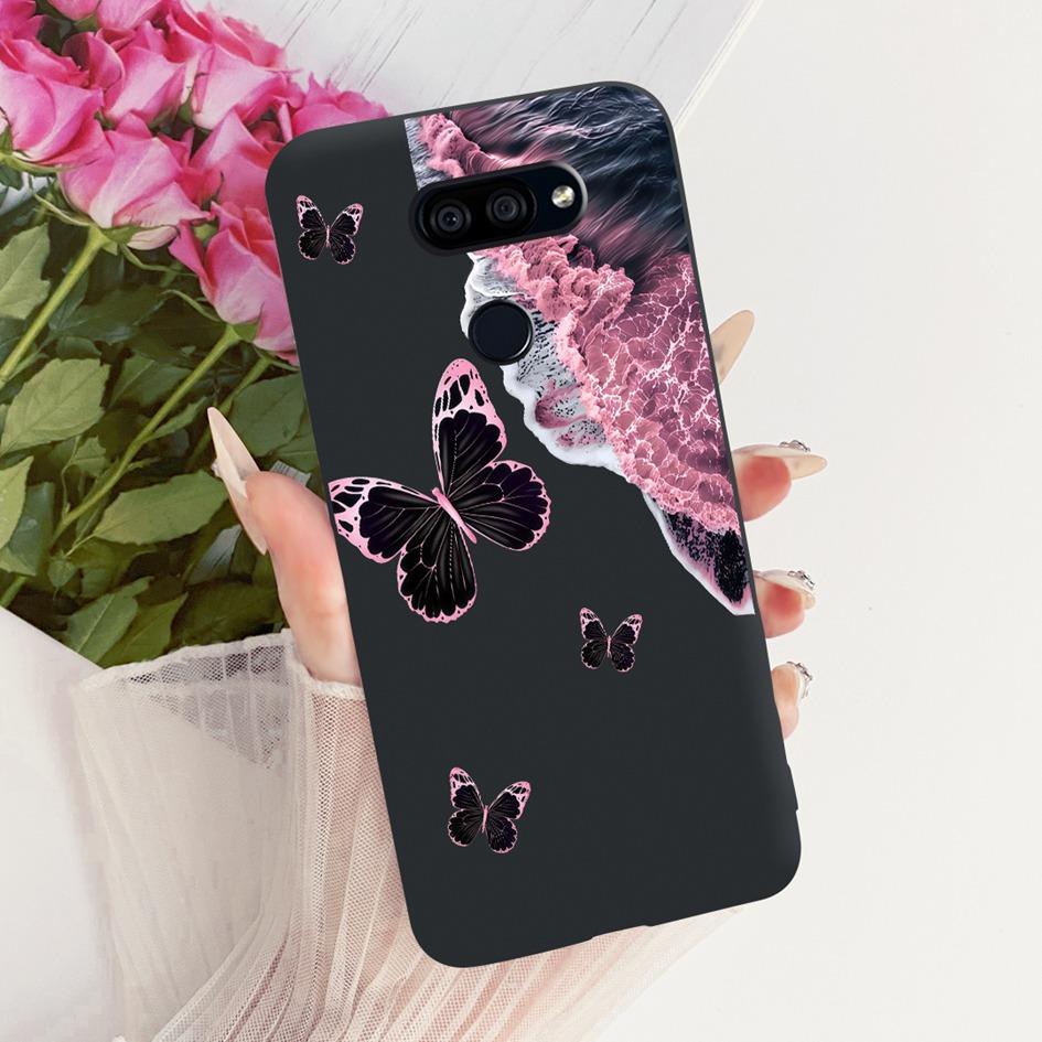 For LG K40s 2019 Case New Fashion Flower Butterfly Soft Silicone Matte Cover For LG K40s K 40s Funda on LGK40s Shockproof Bumper