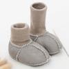 Soft Baby Warm Boots Sheepskin Wool Sewn Indoor Walking Socks Cute Anti-slip Footwear