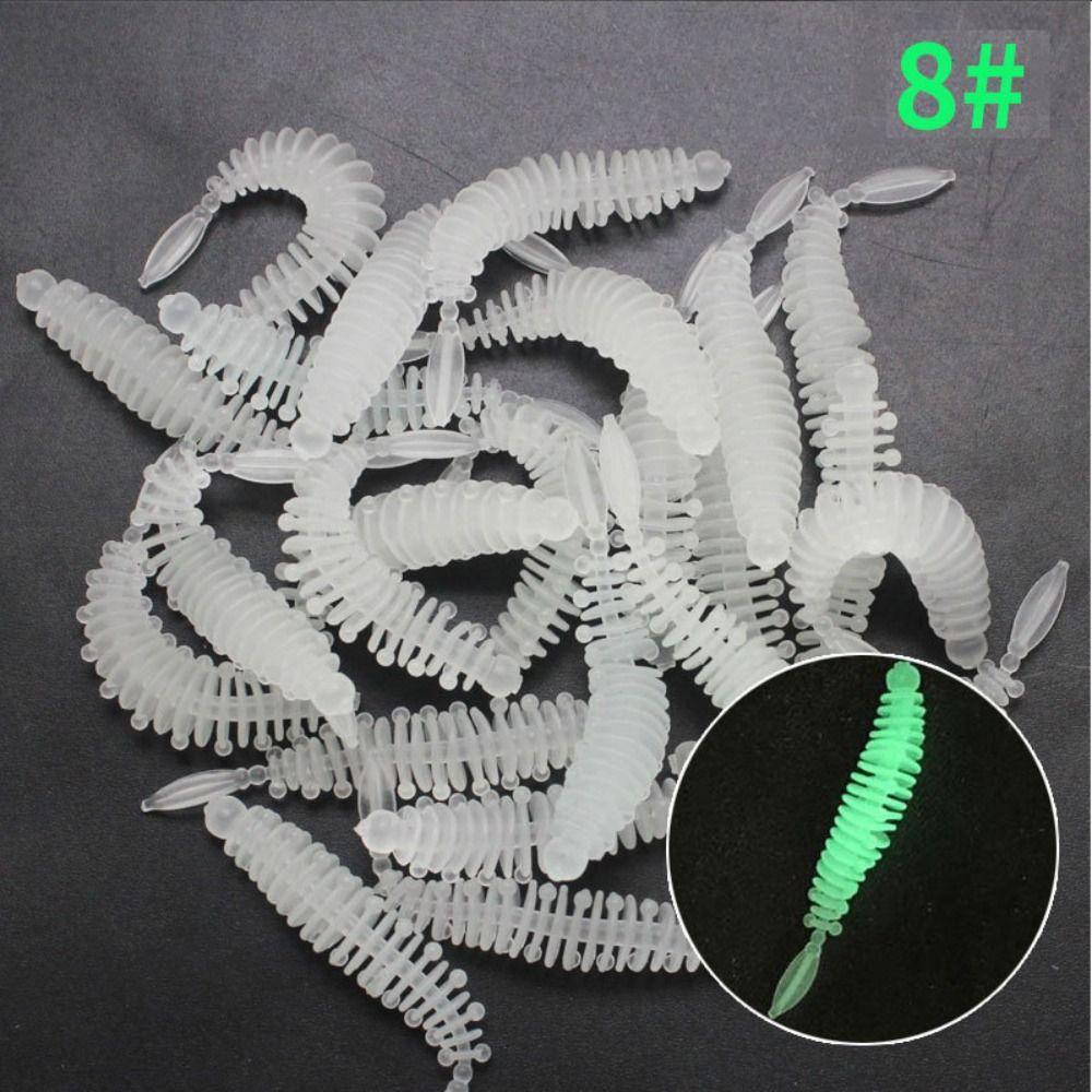 10PCS 5.5cm/1g Soft Fishing Lure PVC Soft Plastic Worm Lures New Fishing Tackle  Ocean Sea