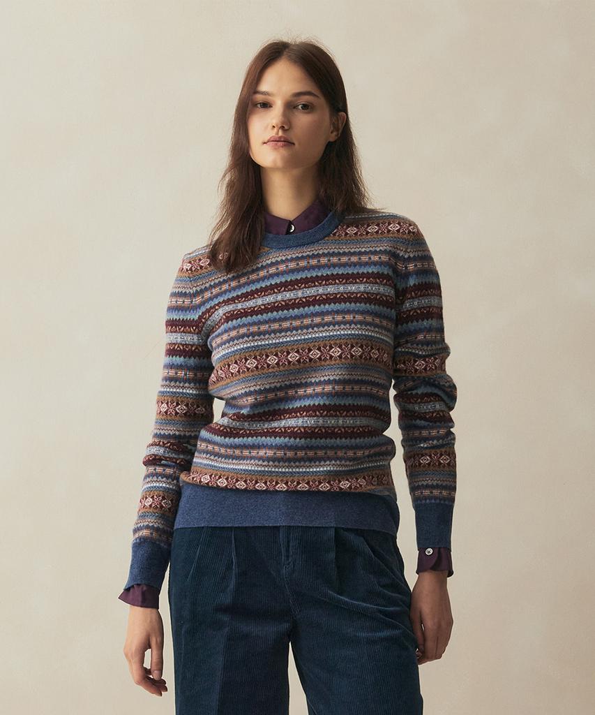 BROOKS BROTHERS Merino Wool Fair Isle Sweater (Multi) (Bbwrwm37547Ew)