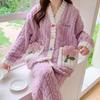 Coral Velvet Moon Clothing Autumn Winter Postpartum Pregnancy Pregnant Women Pajamas Thick and Velvet Maternity Nursing Home Set