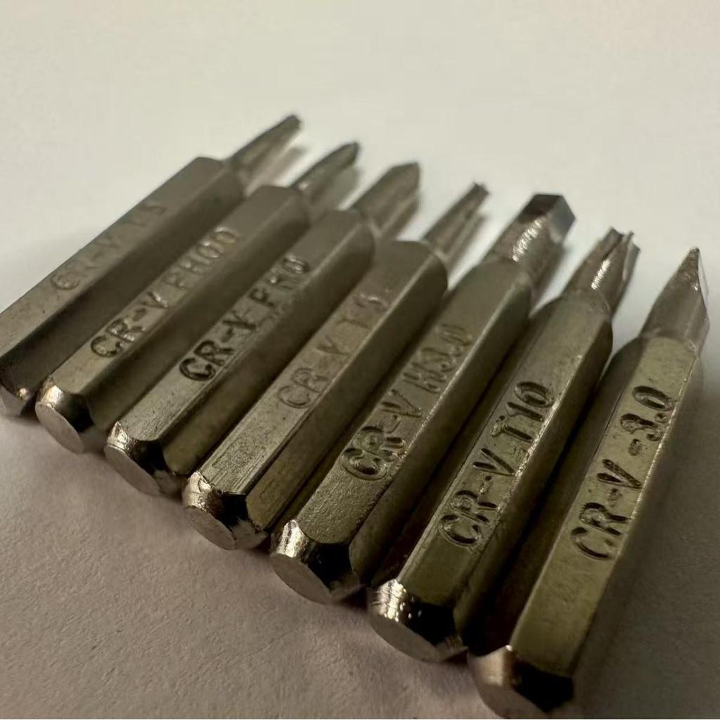 Набор прецизионных отверток: Ручной бит H4x28MM Крестовой, Плоский, Пятизвездочный, Torx, U-образный, Y-образный