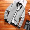 Spring and Autumn Men's Jacket Coat Simple Solid Baseball Neck Zipper Windbreaker Coat Cycling Coat