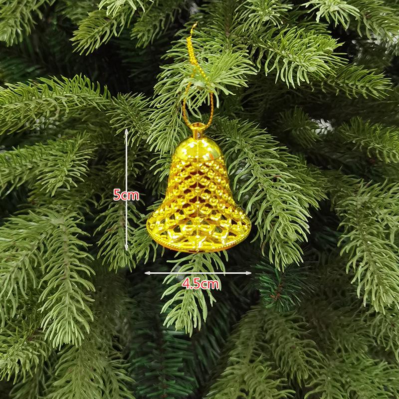 Christmas Decor Set: Tree Ornaments, Bells & Clock (12 Pieces)